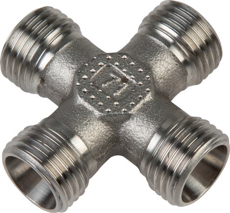 Exemplary representation: Cross screw connection, without nut & cutting ring, 1.4571